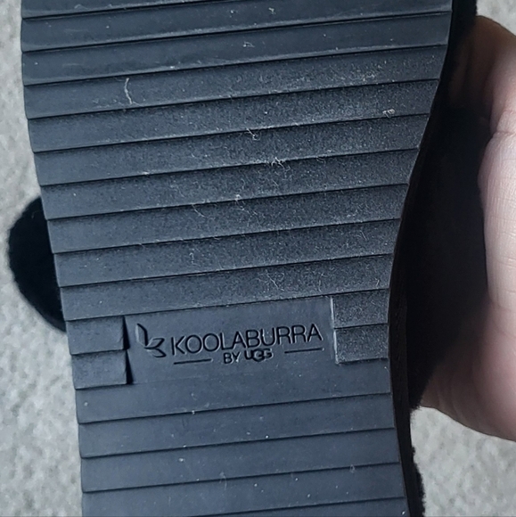 KOOLABURRA BY UGG Women's Black Faux Fur Slides Slippers Size 8 Pre-owned - Picture 4 of 5